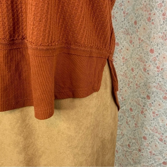 Vintage Mudd Women's Medium mudd Brown Inside out out Short Sleeve Shirt - Picture 5 of 11